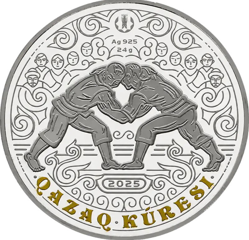 QAZAQ KÚRESI (silver)-Averse